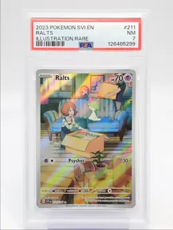 RALTS 2023 POKEMON SCARLET & VIOLET ILLUSTRATION RARE 211/198 PSA 7 Q5571 - Image 1