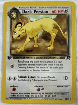 Pokemon TCG Dark Persian 42/82 1st Edition Team Rocket LP - Image 1