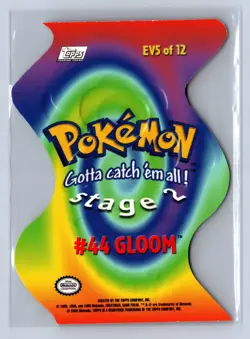 2000 Topps Pokemon Die-Cut Gloom #EV5 - Image 2