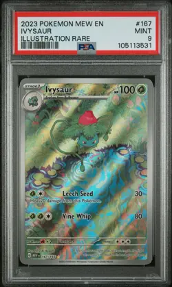 Ivysaur 2023 Pokemon TCG Scarlet & Violet 151 IR #167/165 PSA 9 - Image 1