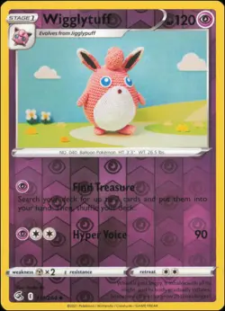 Pokemon - Wigglytuff #111/264 - SWSH08: Fusion Strike Reverse Holo - Image 1