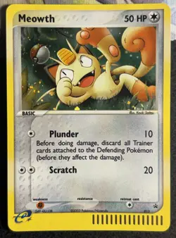 Meowth 013 (EX Series Collector's Tin) Pokemon Black Star Promo Holo NM - Image 1