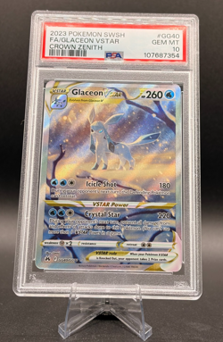 Pokemon TCG Crown Zenith Glaceon V STAR GG40/GG70 PSA 10 GEM MINT - Image 1