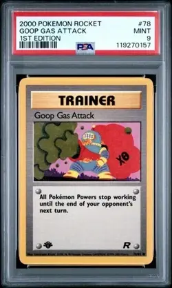 2000 POKEMON ROCKET 1ST EDITION #78 GOOP GAS ATTACK PSA 9 - Image 1