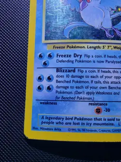 Pokemon TCG Articuno Fossil 2/62 Holo 1999-2000 Wizards Base Set Copyright Holo - Image 5