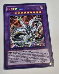 Chimeratech Overdragon LCGX-EN183 Secret Rare 1st Edition Yugioh TCG NM/M - Image 1