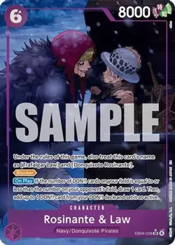 One Piece English - Rosinante & Law (Alternate Art) - EB04-038 - SR- NM - Image 1