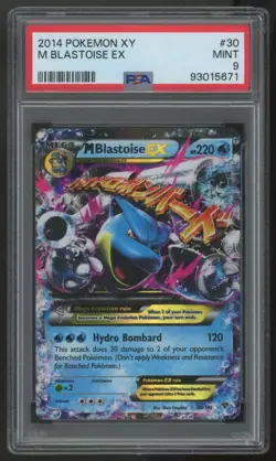 2014 Pokemon M Blastoise EX XY Holo #30 PSA 9 - Image 1