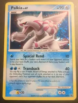 Pokemon Card Palkia - Diamond and Pearl Holo Rare DP27 Moderate Play - Image 1