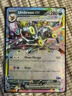 Pokemon TCG Umbreon EX 060/131 Prismatic Evolutions Card Near Mint Condition - Image 1