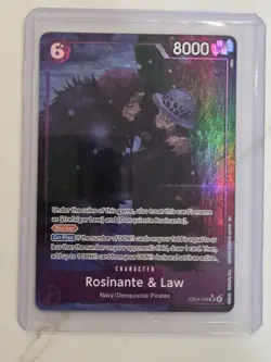 One Piece Card Game Rosinante & Law (Alternate Art) EB04-038 SR English - Image 1