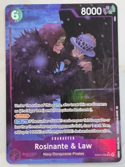 One Piece Card Game Rosinante & Law (Alternate Art) EB04-038 SR English - Image 2
