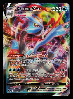 Kyurem VMAX 049/196 Ultra Rare Lost Origin Pokemon Card - Image 1
