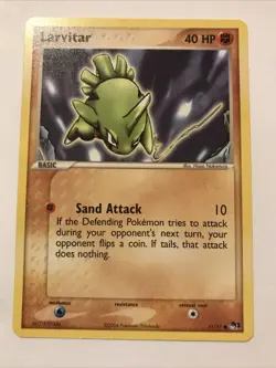 Pokemon Larvitar #11/17 Common - 2004 Pop Series 1 Promo Card - Image 1
