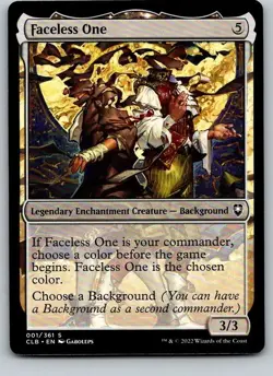 Faceless One - CLB - 1 - NON-FOIL Commander Legends: Battle for Baldur's Gate Re - Image 1
