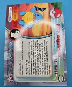 1999 Topps Pokemon Blue Logo TV Animation Edition Squirtle #07 NM - Image 2