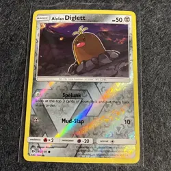 Alolan Diglett 86/149 Reverse Holo Sun and Moon Base Set Pokemon TCG LP - Image 1