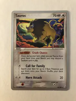 Pokemon TCG - Tauros - 12/100 - 2008 World Championships - Image 1
