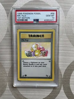 1999 Pokemon Fossil Mr. Fuji #58 1st Edition PSA 10 - Image 1