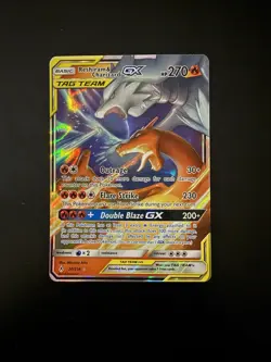 Pokemon Reshiram & Charizard GX TAG TEAM Holo SM-Unbroken Bonds 20/214 - Image 1