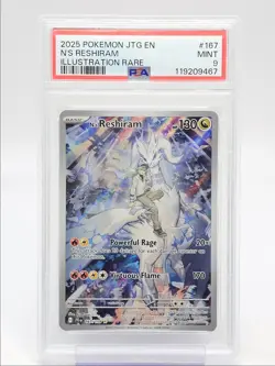 N'S RESHIRAM 2025 POKEMON S&V JOURNEY ILLUSTRATION RARE B 167/159 PSA 9 Q5571 - Image 1