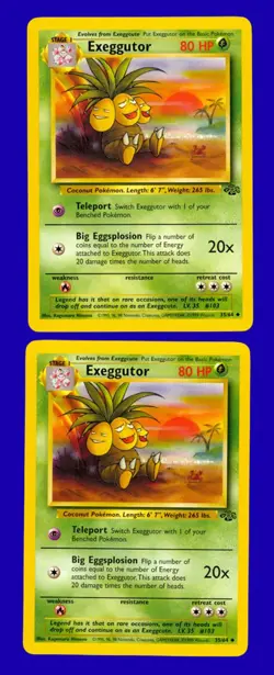 LOT of (2) 1999 Pokemon Jungle Exeggutor 35/64 - RARE - Mint to Gem Mint - Image 1