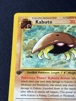 Kabuto 50/62 Fossil 1st Edition Near Mint Excellent Condition 50/62 Pokemon TCG - Image 2