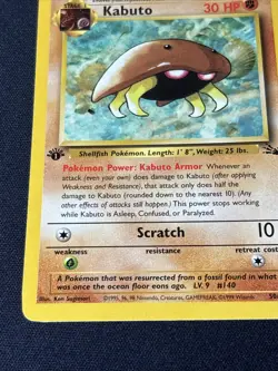 Kabuto 50/62 Fossil 1st Edition Near Mint Excellent Condition 50/62 Pokemon TCG - Image 5