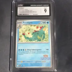 Pokemon Feraligatr Black Star Promos #213 Illustration Contest 2024 Winner CGC 9 - Image 1