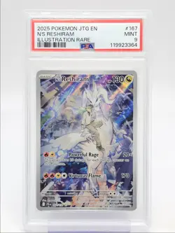 N'S RESHIRAM 2025 POKEMON S&V JOURNEY ILLUSTRATION RARE A 167/159 PSA 9 Q5571 - Image 1