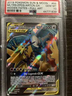 2019 POKEMON SUN & MOON MLTRS/ZPDS/ARTCN.GX HIDDEN FATES-FULL ART #66 PSA 10 - Image 1