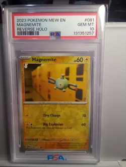 2023 Pokemon Mew En Magnemite Reverse Holo #081/165 Psa 10 - Image 1