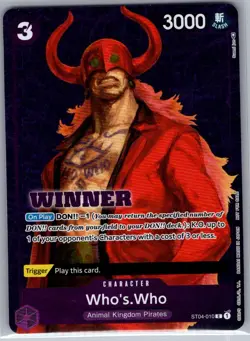 Who's.Who (Tournament Pack Vol. 3) [Winner] ST04-010 English One Piece - NM - Image 1