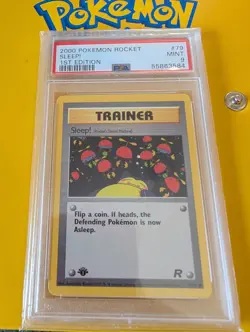 2000 Pokemon 1st Edition Team Rocket Sleep! #79/82 PSA MINT 9 - Image 1