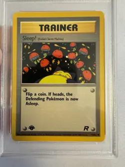 2000 Pokemon - 1st Edition Sleep! Non-Holo Trainer Team Rocket 79/82 PSA 9 Mint! - Image 3