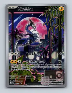 Miraidon 013 Pokemon Scarlet & Violet Base Set ETB Black Star Promo Card NM+ - Image 1