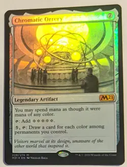 MTG English Near Mint FOIL Magic Card CHROMATIC ORRERY from M21 Core 2021 - Image 1