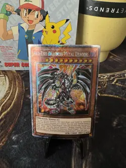Yugioh Card Red-Eyes Darkness Metal Dragon RA03 Platinum Secret Rare 1st Ed NM - Image 1