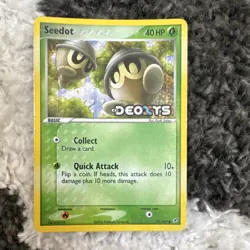 Pokemon Seedot Reverse Holo EX Deoxys 71/107 2005 Common Basic 40 HP 10+ Card - Image 1