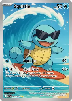 Squirtle Beach Day Kawaii - Pokemon Card Collectable Gift Display - Image 1