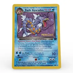 Pokemon Card DARK GYARADOS Prerelease Holo Foil Rare Card 8/82 1999-2000 Wizards - Image 1