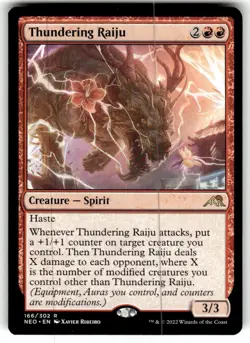 Thundering Raiju Kamigawa: Neon Dynasty Regular MTG NM - Image 1