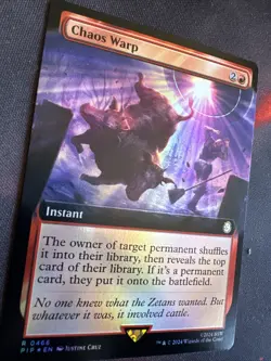 MTG FOIL Chaos Warp - Fallout Commander Extended Art 0466 - Image 2