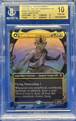 2025 Magic The Gathering Avatar Aang / Master of Elements #308 BORDERLESS BGS 10 - Image 1