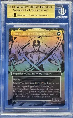 2025 Magic The Gathering Avatar Aang / Master of Elements #308 BORDERLESS BGS 10 - Image 2