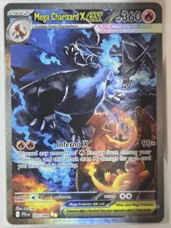 Pokemon Mega Evolution Phantasmal Flames Charizard X EX 125/094 NM - Image 1