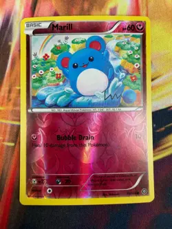 Marill 76/114 NM Reverse Holo Steam Siege 2016 Pokemon TCG - Image 1