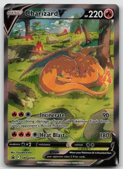 Pokemon Sword and Shield: Charizard V SWSH260 Black Star Promo Raw NM - Image 1