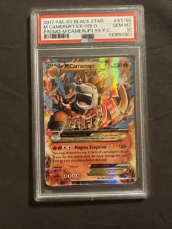 2017 POKEMON XY BLACK STAR PROMO #XY198 M CAMERUPT EX-HOLO PSA 10 - Image 3
