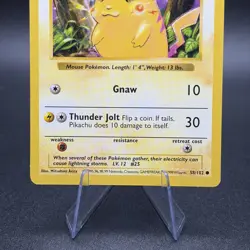 Pokemon Pikachu (Red Cheeks) 058/102 Base Set (Shadowless) Regular - Image 3